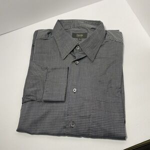 Zanella Mens Long Sleeve‎ Dress Shirt Button Front XXL C1